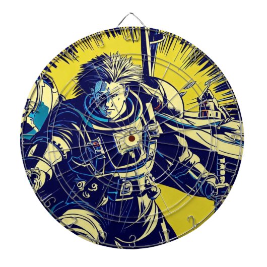 SF Anime Hero - Holzschnitt (1) Dartscheibe (vorne)