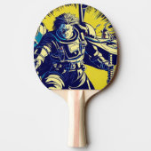 SF Anime Hero - Holzschnitt (1) Tischtennis Schläger (Rückseite)