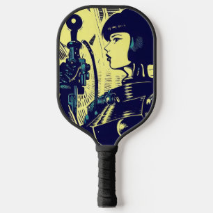 SF Anime Hero - Holzschnitt (3) Pickleball Schläger