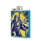 SF - Anime Hero Woodcut 1 Flachmann (Links)