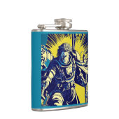 SF - Anime Hero Woodcut 1 Flachmann (Rechts)