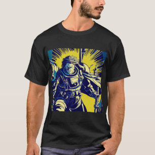 SF - Anime Hero Woodcut 1 T-Shirt