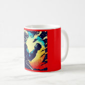 SF - Anime Hero Woodcut 2 Kaffeetasse (VorderseiteRechts)
