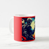 SF - Anime Hero Woodcut 2 Kaffeetasse (Vorderseite Links)