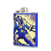SF - Anime Hero Woodcut 4 Flachmann (Links)