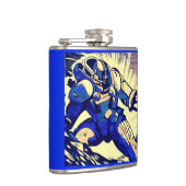 SF - Anime Hero Woodcut 4 Flachmann (Rechts)