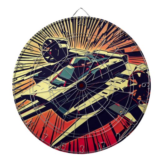 SF Anime Starfighter - Holzschnitt (1) Dartscheibe (vorne)