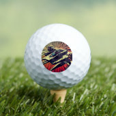 SF Anime Starfighter - Holzschnitt (1) Golfball (Insitu T-Shirt)