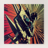 SF Anime Starfighter - Holzschnitt (1) Puzzle (Horizontal)