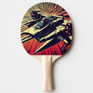 SF Anime Starfighter - Holzschnitt (1) Tischtennis Schläger