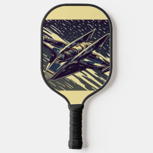 SF Anime Starfighter - Holzschnitt (4) Pickleball Schläger