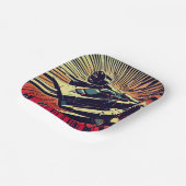 SF - Anime Starfighter Woodcut 1 Pappteller (Gewinkelt)