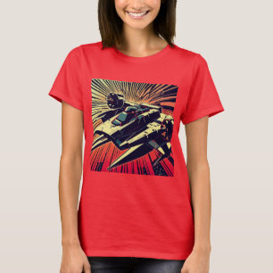 SF - Anime Starfighter Woodcut 1 T-Shirt