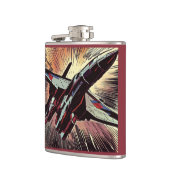 SF - Anime Starfighter Woodcut 2 Flachmann (Links)