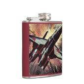 SF - Anime Starfighter Woodcut 2 Flachmann (Rechts)