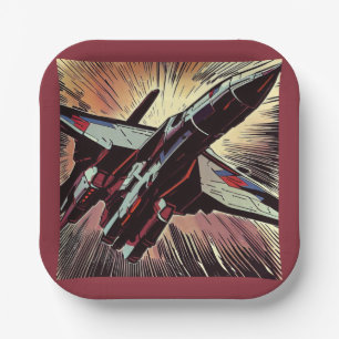 SF - Anime Starfighter Woodcut 2 Pappteller