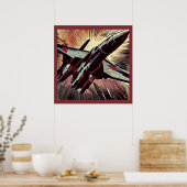 SF - Anime Starfighter Woodcut 2 Poster (Küche)
