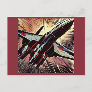 SF - Anime Starfighter Woodcut 2 Postkarte