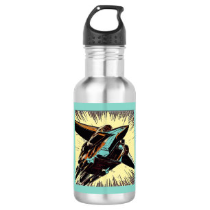 SF - Anime Starfighter Woodcut 3 Edelstahlflasche