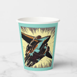 SF - Anime Starfighter Woodcut 3 Pappbecher