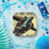 SF - Anime Starfighter Woodcut 3 Pappteller (Party)