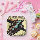 SF - Anime Starfighter Woodcut 3 Pappteller (Party)