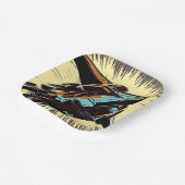 SF - Anime Starfighter Woodcut 3 Pappteller (Gewinkelt)