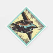 SF - Anime Starfighter Woodcut 3 Serviette (Ecke)