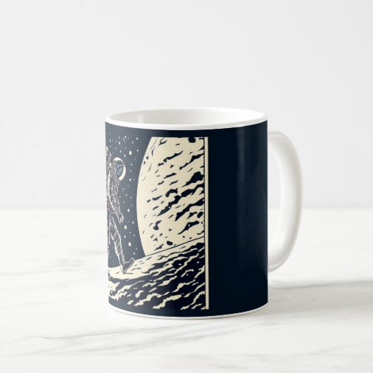 SF - Astronaut auf dem Waldrand 1 Kaffeetasse (VorderseiteRechts)