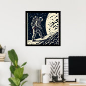 SF - Astronaut auf dem Waldrand 1 Poster (Heimbüro)