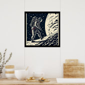 SF - Astronaut auf dem Waldrand 1 Poster (Küche)