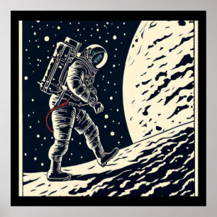 SF - Astronaut auf dem Waldrand 1 Poster