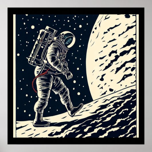 SF - Astronaut auf dem Waldrand 1 Poster (Vorne)