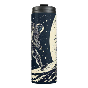 SF - Astronaut auf dem Waldrand 1 Thermosbecher
