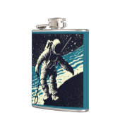 SF - Astronaut auf dem Waldrand 2 Flachmann (Links)