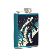 SF - Astronaut auf dem Waldrand 2 Flachmann (Rechts)