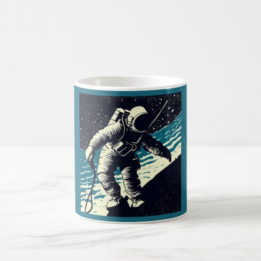 SF - Astronaut auf dem Waldrand 2 Kaffeetasse (Mittel)