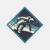 SF - Astronaut auf dem Waldrand 2 Serviette (Ecke)