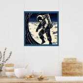 SF - Astronaut auf dem Waldrand 3 Poster (Küche)