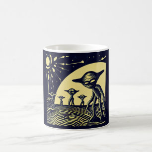 SF - Außerirdischen auf einem seltsamen Planetenho Kaffeetasse