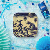 SF - Außerirdischen auf einem seltsamen Planetenho Pappteller (Party)