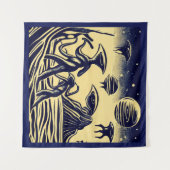 SF - Außerirdischen auf einem seltsamen Planetenho Wandteppich (Vorderseite (Horizontal))