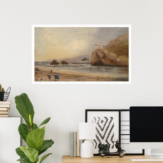 SF Beach, Siegel Rock und Cliff House (1166) Poster (Heimbüro)