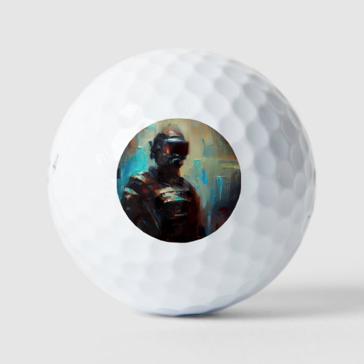 SF - Cyberpunk Hero (1) Golfball (Vorderseite)