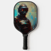 SF - Cyberpunk Hero (1) Pickleball Schläger (Rückseite)