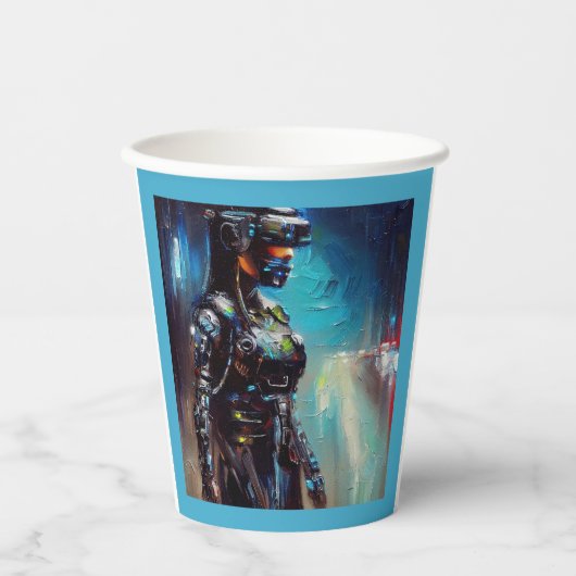 SF - Cyberpunk Hero 2 Pappbecher (Vorderseite)