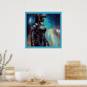 SF - Cyberpunk Hero 2 Poster (Küche)