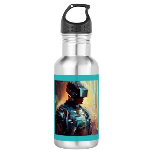 SF - Cyberpunk Hero 3 Edelstahlflasche (Vorderseite)