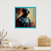 SF - Cyberpunk Hero 3 Poster (Küche)