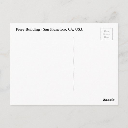 SF Ferry Gebäude Feuerwerke Neujahr Postkarte (Rückseite)